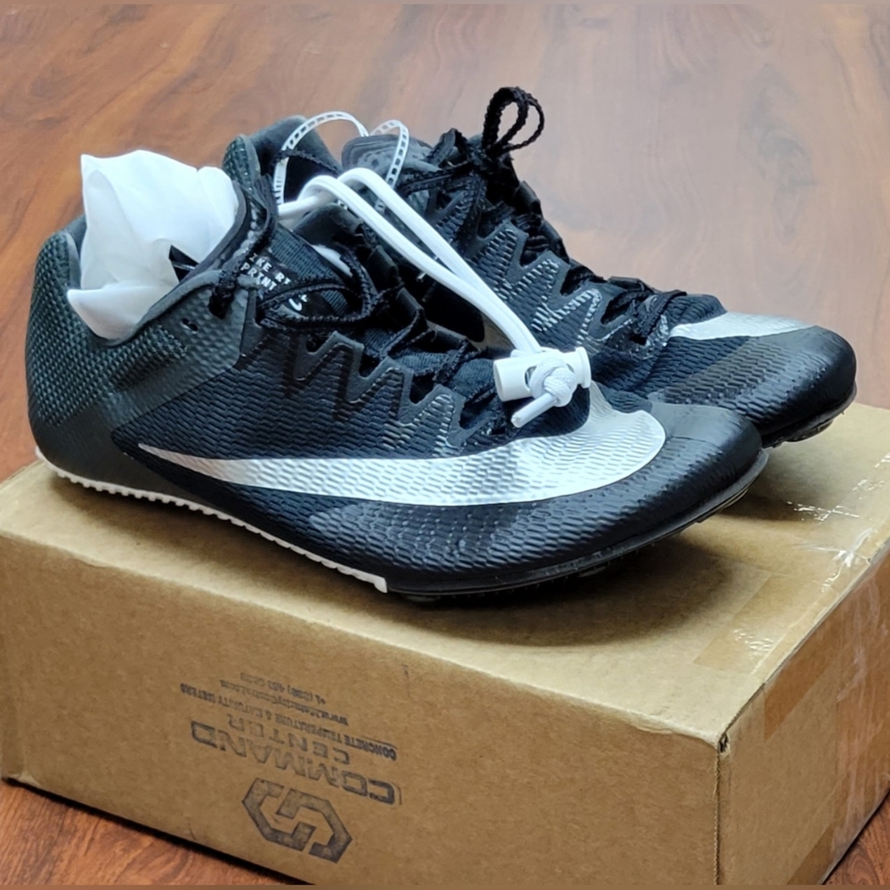 New Nike Rival Sprint Track & Field Black Sprinting Spikes Men Size 10 with Bag